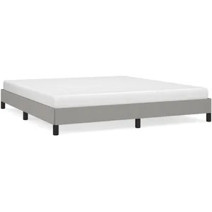 Comparateur de prix : vidaXL Cadre de lit Gris clair 160x200 cm Tissu