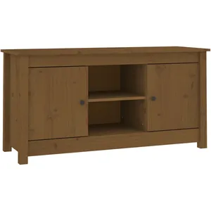 Comparateur de prix : vidaXL Meuble TV Marron miel 103x36,5x52 cm Bois de pin massif