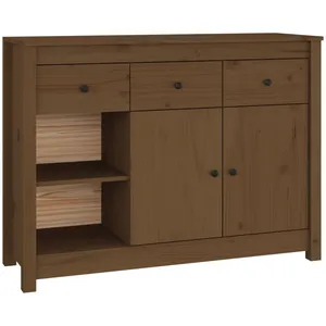 Comparateur de prix : vidaXL Buffet Marron miel 100x35x74 cm Bois massif de pin