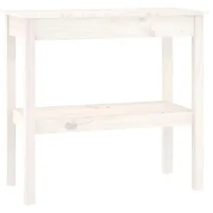 Comparateur de prix : vidaXL Table console Blanc 80x40x75 cm Bois de pin solide