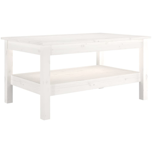 vidaXL Table basse Blanc 80x50x40 cm Bois massif de pin pas cher