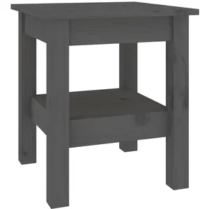 vidaXL Table basse Gris 35x35x40 cm Bois massif de pin pas cher