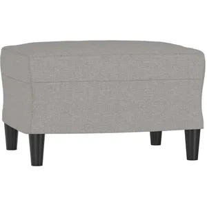 vidaXL Repose-pied Gris clair 60x50x41 cm Tissu