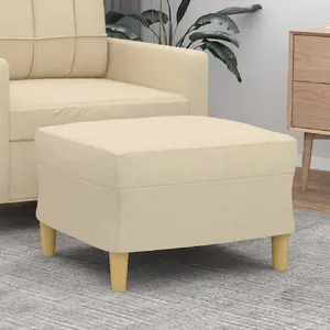 Comparateur de prix : vidaXL Repose-pied Crème 60x50x41 cm Tissu