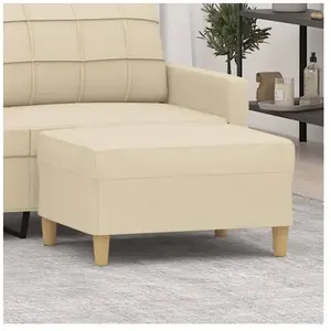 Comparateur de prix : vidaXL Repose-pied Crème 70x55x41 cm Tissu