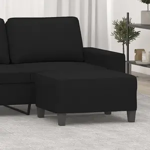 vidaXL Repose-pied Noir 70x55x41 cm Tissu microfibre pas cher