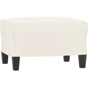 Comparateur de prix : vidaXL Repose-pied Crème 60x50x41 cm Similicuir