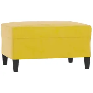 Comparateur de prix : vidaXL Repose-pied Jaune 70x55x41 cm Velours