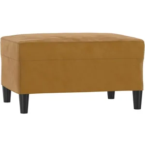 Comparateur de prix : vidaXL Repose-pied Marron 70x55x41 cm Velours