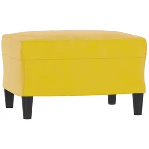 Comparateur de prix : vidaXL Repose-pied Jaune 60x50x41 cm Velours