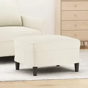 Comparateur de prix : vidaXL Repose-pied Crème 60x50x41 cm Velours