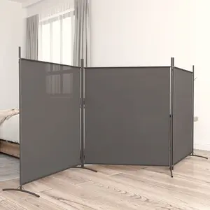 Comparateur de prix : vidaXL Cloison de séparation 3 panneaux Anthracite 525x180 cm Tissu