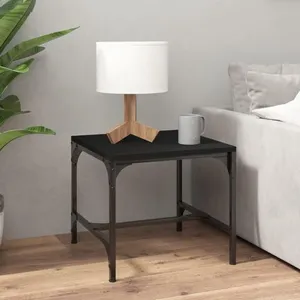 vidaXL Table d'appoint Noir 40x40x35 cm Bois d'ingénierie pas cher
