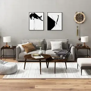 Comparateur de prix : vidaXL Tables d'appoint 2 pcs Chêne fumé 40x40x35 cm Bois d'ingénierie