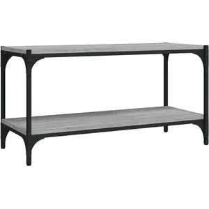 vidaXL Meuble TV Sonoma gris 80x33x41 cm Bois d'ingénierie et acier pas cher