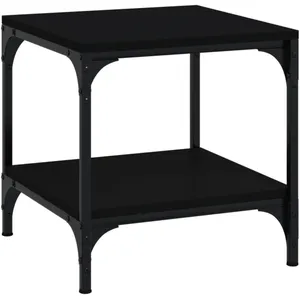 vidaXL Table basse Noir 50x50x40 cm Bois d'ingénierie pas cher