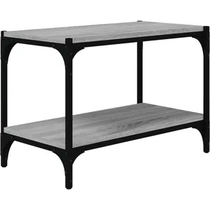 vidaXL Meuble TV Sonoma gris 60x33x41 cm Bois d'ingénierie et acier pas cher