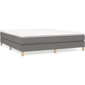 Comparateur de prix : Vidaxl - Sommier à ressorts de lit Gris foncé 180x200 cm Tissu Dark grey