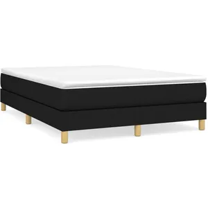 vidaXL Cadre de lit Noir 140x190 cm Tissu pas cher