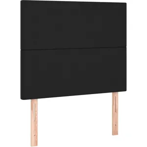 vidaXL Têtes de lit 2 pcs Noir 90x5x78/88 cm Similicuir pas cher
