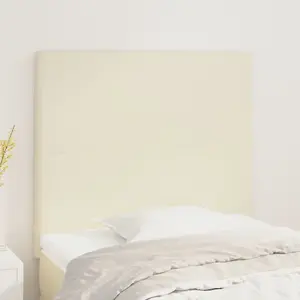 vidaXL Têtes de lit 2 pcs Crème 90x5x78/88 cm Similicuir pas cher