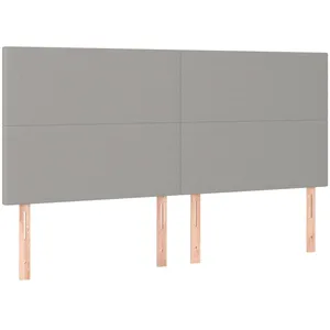 vidaXL Têtes de lit 4 pcs Gris clair 80x5x78/88 cm Tissu pas cher