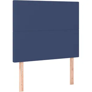vidaXL Têtes de lit 2 pcs Bleu 100x5x78/88 cm Tissu pas cher