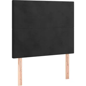 vidaXL Têtes de lit 2 pcs Noir 90x5x78/88 cm Velours pas cher