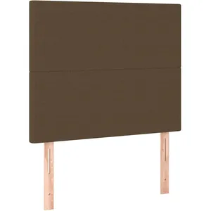 vidaXL Têtes de lit 2 pcs Marron Foncé 80x5x78/88 cm Tissu pas cher