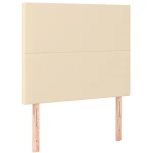 vidaXL Têtes de lit 2 pcs Crème 80x5x78/88 cm Tissu pas cher