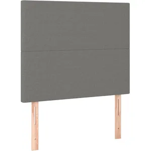 vidaXL Têtes de lit 2 pcs Gris foncé 90x5x78/88 cm Tissu pas cher