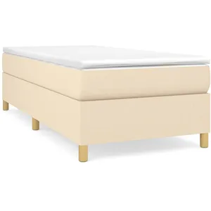 vidaXL Bedframe zonder matras 90x190 cm stof crÃmekleurig3120926 pas cher