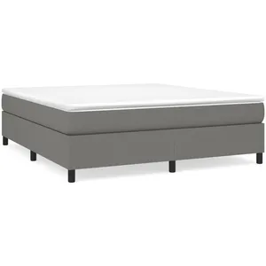 Comparateur de prix : Sommier à ressorts de lit Gris foncé 160x200 cm Tissu Vidaxl Dark grey