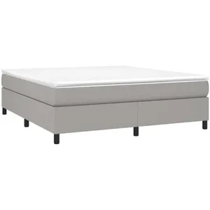 Sommier à ressorts de lit Gris clair 180x200 cm Tissu Vidaxl Light grey pas cher
