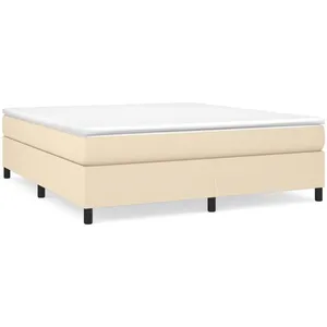 vidaXL Cadre de lit Crème 180 x 200 cm Tissu pas cher