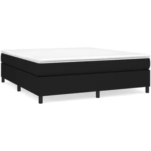vidaXL Cadre de lit Noir 180 x 200 cm Tissu pas cher