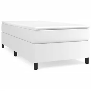 Cadre de lit sans matelas blanc 90x200 cm similicuir vidaXL pas cher