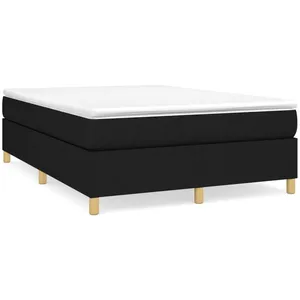 Vidaxl - Sommier à ressorts de lit Noir 140x190 cm Tissu Black pas cher