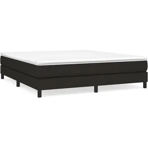 Comparateur de prix : vidaXL Cadre de lit Noir 180 x 200 cm Tissu