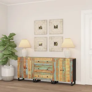 vidaXL Buffets 3 pcs Bois massif de récupération
