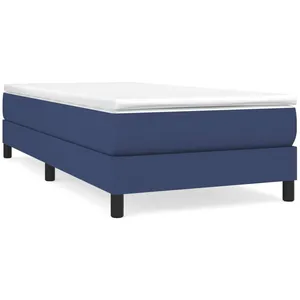 Vidaxl - Sommier à ressorts de lit Bleu 90x190 cm Tissu Blue pas cher