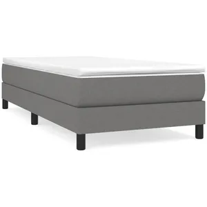 vidaXL Cadre de lit Gris foncé 100 x 200 cm Tissu pas cher