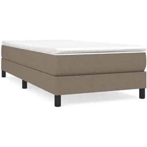 Vidaxl - Sommier à ressorts de lit Taupe 100x200 cm Tissu Taupe pas cher