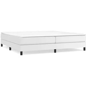 vidaXL Cadre de lit Blanc 200x200 cm Similicuir pas cher