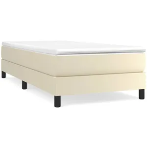 vidaXL Vidaxl Sommier À Ressorts De Lit Crème 80x200 Cm Similicuir pas cher