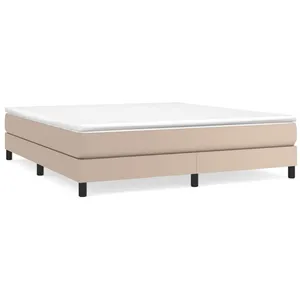 vidaXL Vidaxl Sommier À Lattes De Lit Cappuccino 180x200 Cm Similicuir pas cher