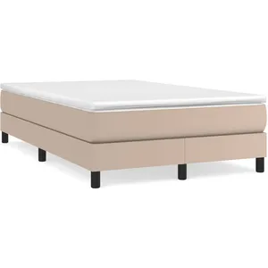 vidaXL Vidaxl Sommier À Ressorts De Lit Cappuccino 120x200 Cm Similicuir pas cher