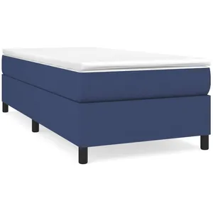 vidaXL Cadre de lit Bleu 90x200 cm Tissu pas cher