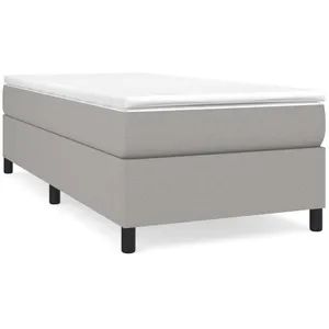 vidaXL Cadre de lit Gris clair 100x200 cm Tissu pas cher