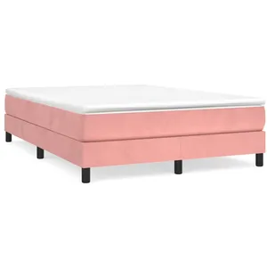 Comparateur de prix : Sommier à ressorts de lit Rose 140x190 cm Velours Vidaxl Pink